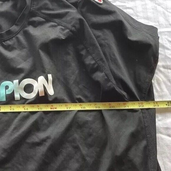 Champion Mens T Shirt Size XL Red Sunset Logo Graphic Tee Short Sleeve Green - Picture 11 of 16